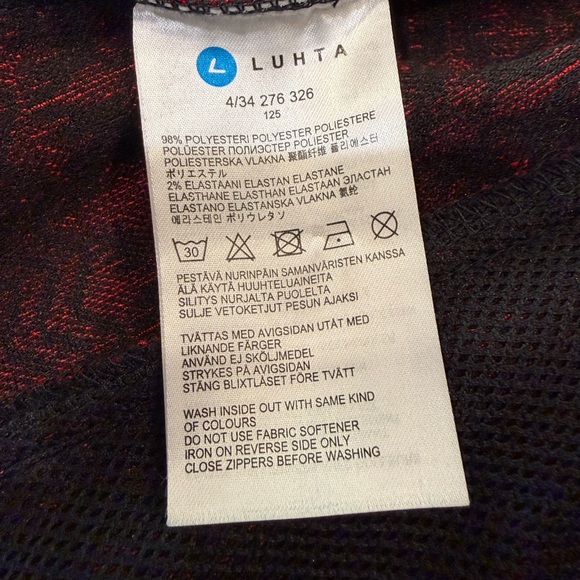 Luhta Women's Red Jacket/ base Top/ Ski Aspres top - Picture 10 of 17